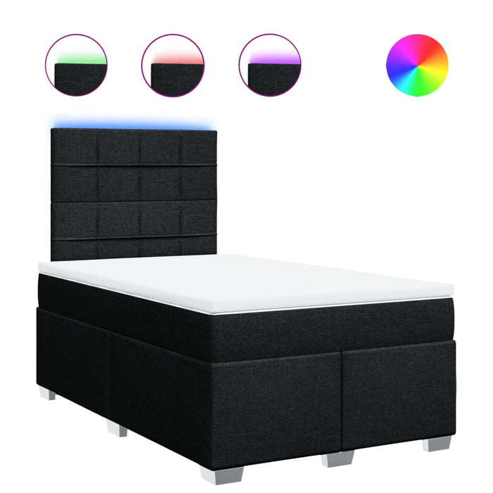 Pat box spring cu saltea, negru, 120x190 cm, catifea - WALTI WALTI