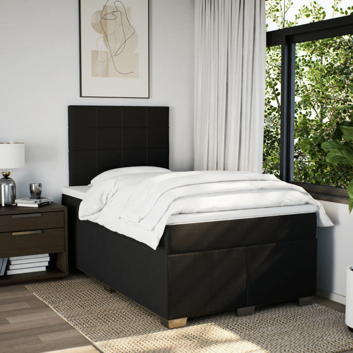 Pat box spring cu saltea, negru, 120x190 cm, catifea - WALTI WALTI