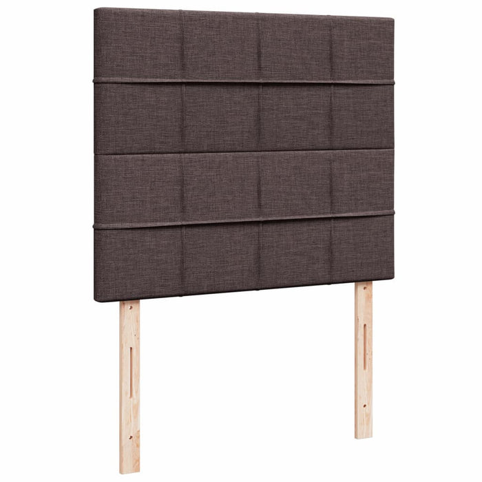 Pat box spring cu saltea, maro închis, 120x190 cm, textil WALTI