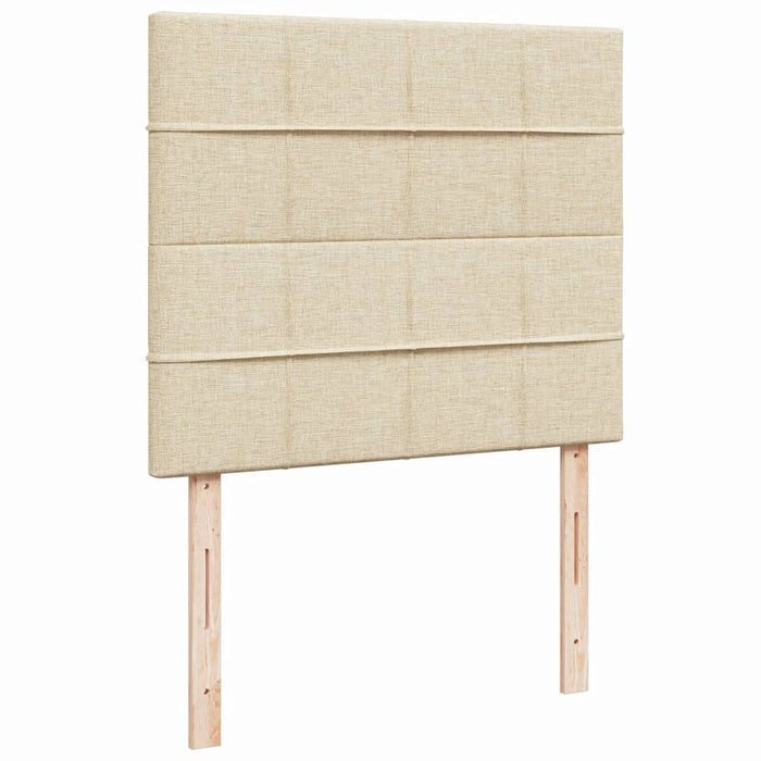 Pat continental cu saltea, crem, 120x190 cm, textil WALTI