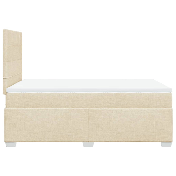 Pat continental cu saltea, crem, 120x190 cm, textil WALTI