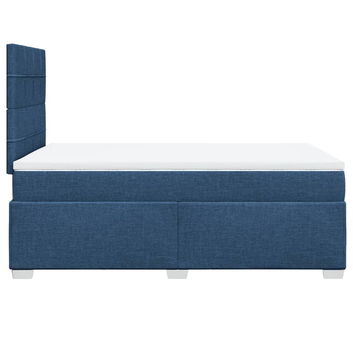 Pat box spring cu saltea, albastru, 120x190 cm, material textil - WALTI WALTI