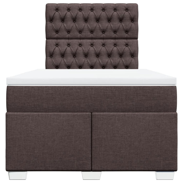 Pat box spring cu saltea, maro închis, 120x190 cm, textil - WALTI WALTI