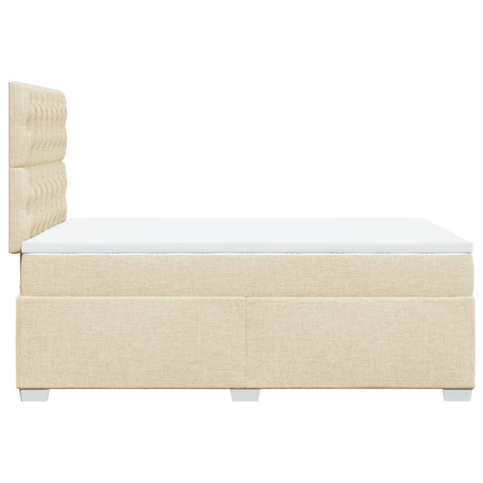 Pat continental cu saltea, crem, 120x190 cm, textil - WALTI WALTI