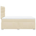 Pat continental cu saltea, crem, 120x190 cm, textil - WALTI WALTI