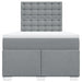 Pat box spring cu saltea, gri deschis, 120x190 cm, textil - WALTI WALTI