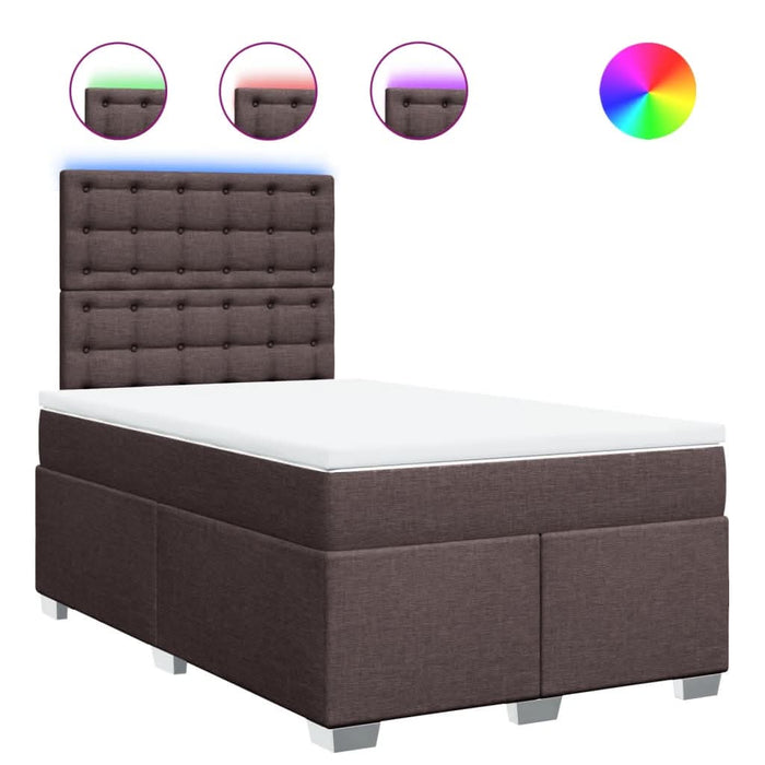 Pat box spring cu saltea, maro închis, 120x190 cm, textil - WALTI WALTI