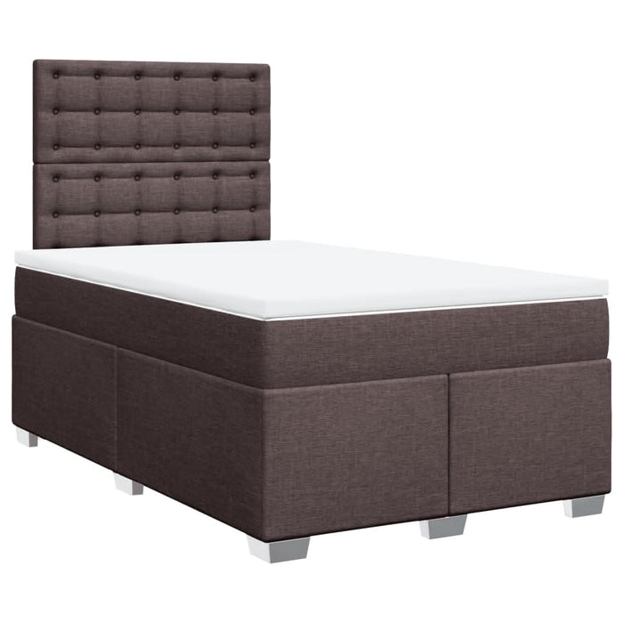 Pat box spring cu saltea, maro închis, 120x190 cm, textil - WALTI WALTI