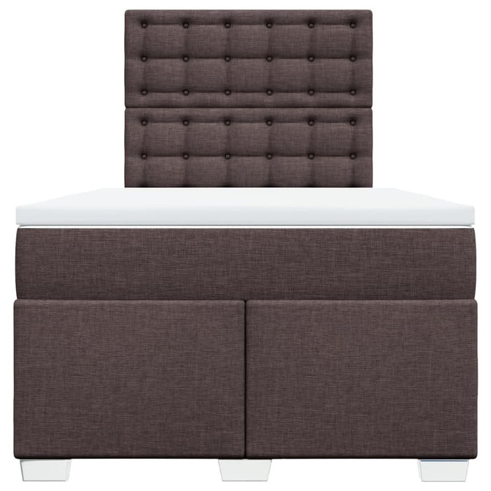 Pat box spring cu saltea, maro închis, 120x190 cm, textil - WALTI WALTI