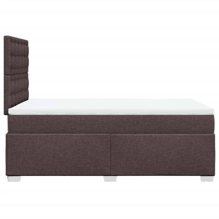 Pat box spring cu saltea, maro închis, 120x190 cm, textil - WALTI WALTI