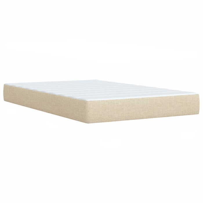 Pat continental cu saltea, crem, 120x190 cm, textil WALTI
