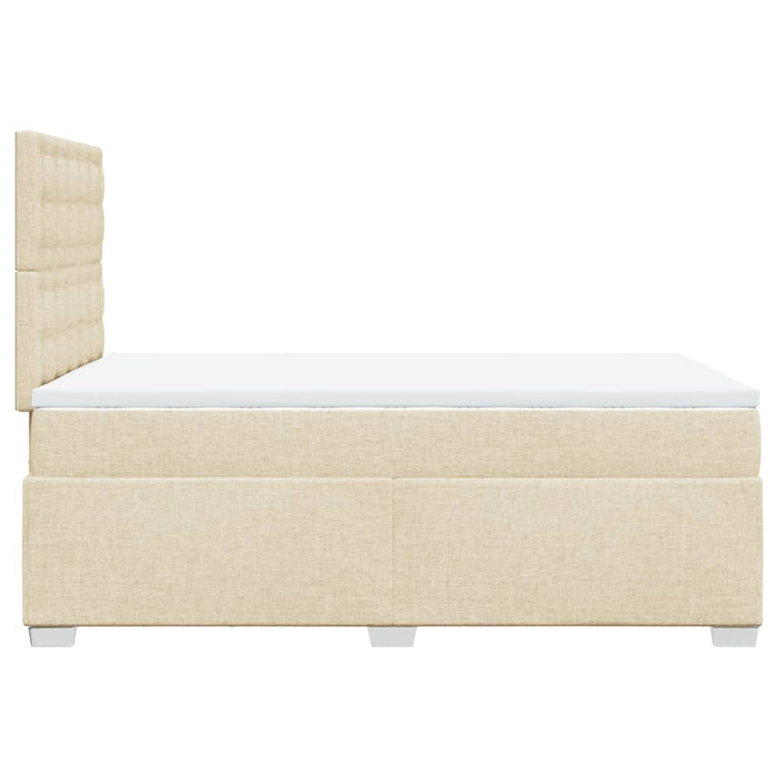 Pat continental cu saltea, crem, 120x190 cm, textil WALTI