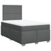 Pat box spring cu saltea, gri închis, 120x200 cm, textil - WALTI WALTI