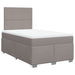 Pat box spring cu saltea, gri taupe, 120x200 cm, textil - WALTI WALTI