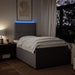 Pat box spring cu saltea, gri taupe, 120x200 cm, textil - WALTI WALTI