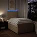 Pat box spring cu saltea, crem, 120x200 cm, textil - WALTI WALTI