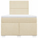 Pat box spring cu saltea, crem, 120x200 cm, textil - WALTI WALTI