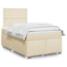 Pat box spring cu saltea, crem, 120x200 cm, textil - WALTI WALTI