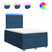 Pat box spring cu saltea, albastru, 120x200 cm, textil - WALTI WALTI