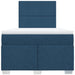 Pat box spring cu saltea, albastru, 120x200 cm, textil - WALTI WALTI