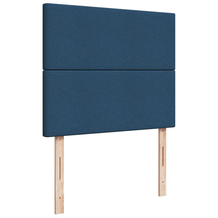 Pat box spring cu saltea, albastru, 120x200 cm, textil - WALTI WALTI