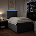 Pat box spring cu saltea, gri închis, 120x200 cm, textil - WALTI WALTI