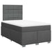 Pat box spring cu saltea, gri închis, 120x200 cm, textil - WALTI WALTI