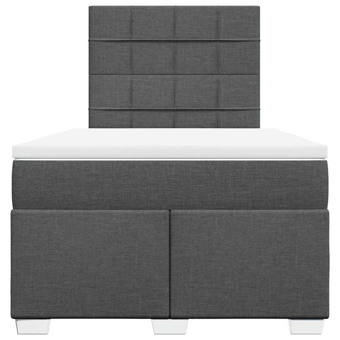 Pat box spring cu saltea, gri închis, 120x200 cm, textil - WALTI WALTI