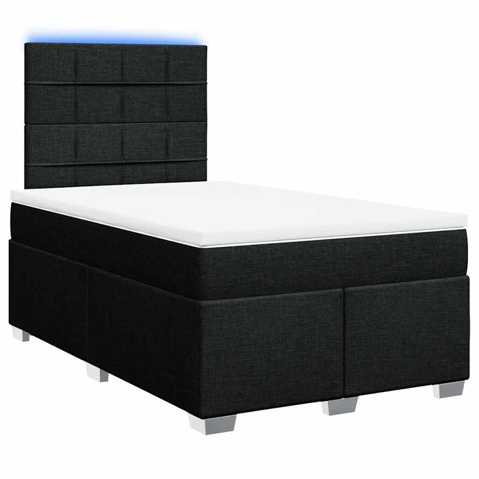 Pat box spring cu saltea, negru, 120x200 cm, textil - WALTI WALTI