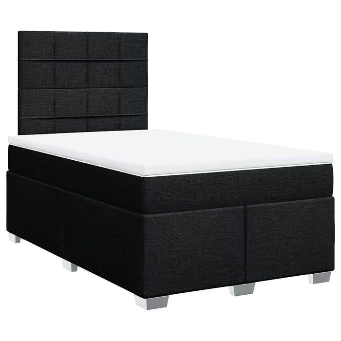 Pat box spring cu saltea, negru, 120x200 cm, textil - WALTI WALTI