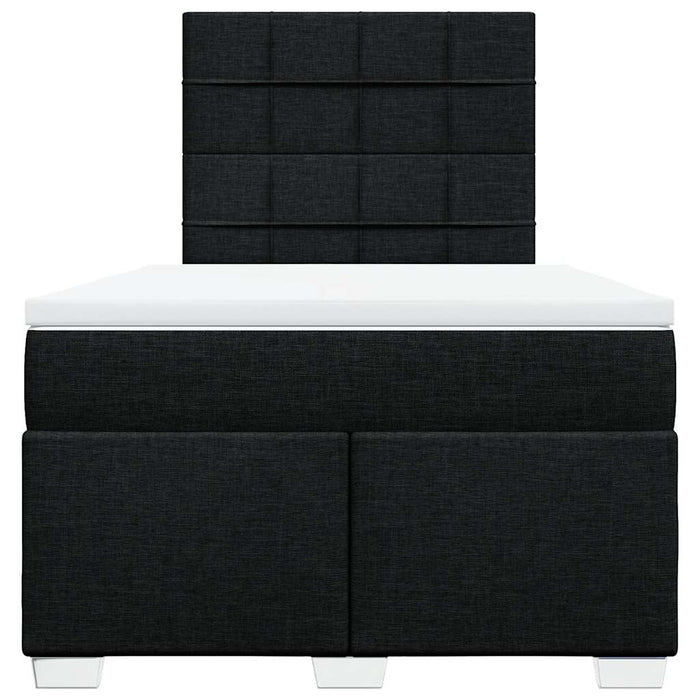Pat box spring cu saltea, negru, 120x200 cm, textil - WALTI WALTI