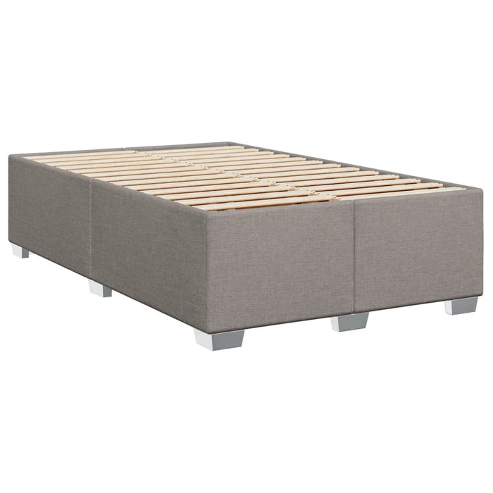 Pat box spring cu saltea, gri taupe, 120x200 cm, textil WALTI