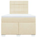 Pat box spring cu saltea, crem, 120x200 cm, textil - WALTI WALTI
