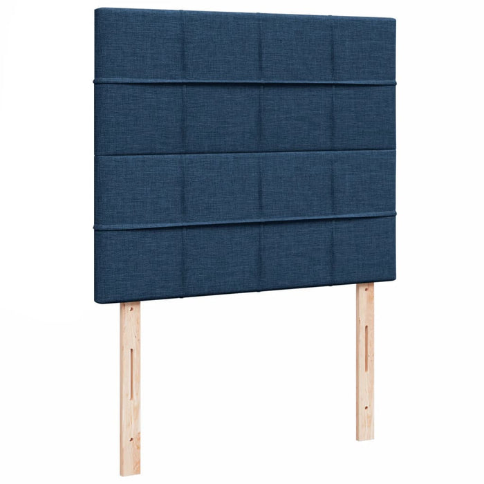 Pat box spring cu saltea, albastru, 120x200 cm, textil - WALTI WALTI