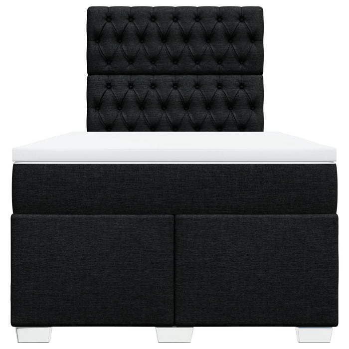 Pat box spring cu saltea, negru, 120x200 cm, textil - WALTI WALTI