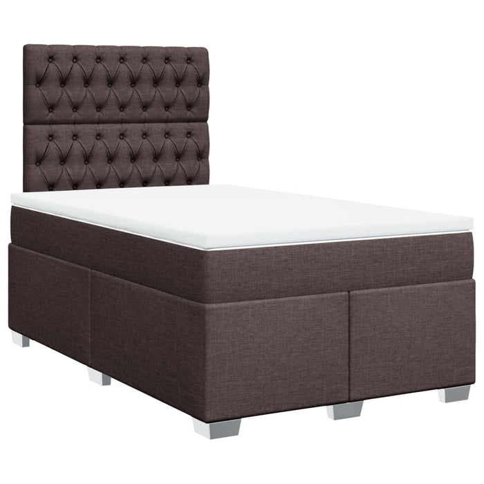 Pat box spring cu saltea, maro închis, 120x200 cm, textil - WALTI WALTI