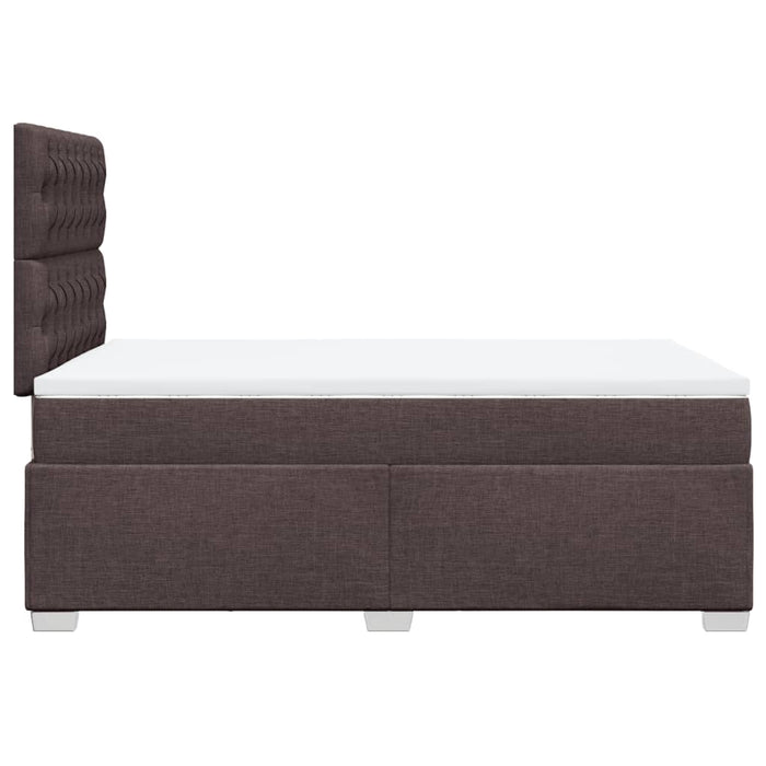Pat box spring cu saltea, maro închis, 120x200 cm, textil - WALTI WALTI