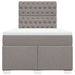 Pat box spring cu saltea, gri taupe, 120x200 cm, textil - WALTI WALTI