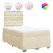 Pat box spring cu saltea, crem, 120x200 cm, textil - WALTI WALTI
