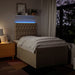 Pat box spring cu saltea, crem, 120x200 cm, textil - WALTI WALTI