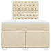 Pat box spring cu saltea, crem, 120x200 cm, textil - WALTI WALTI