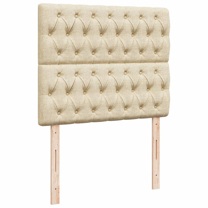 Pat box spring cu saltea, crem, 120x200 cm, textil - WALTI WALTI