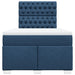 Pat box spring cu saltea, albastru, 120x200 cm, textil - WALTI WALTI