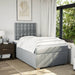 Pat continental cu saltea, gri deschis, 120x200 cm, textil - WALTI WALTI