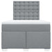 Pat continental cu saltea, gri deschis, 120x200 cm, textil - WALTI WALTI