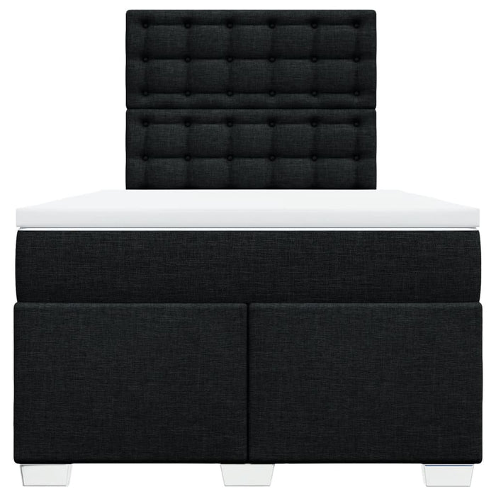 Pat box spring cu saltea, negru, 120x200 cm, textil - WALTI WALTI