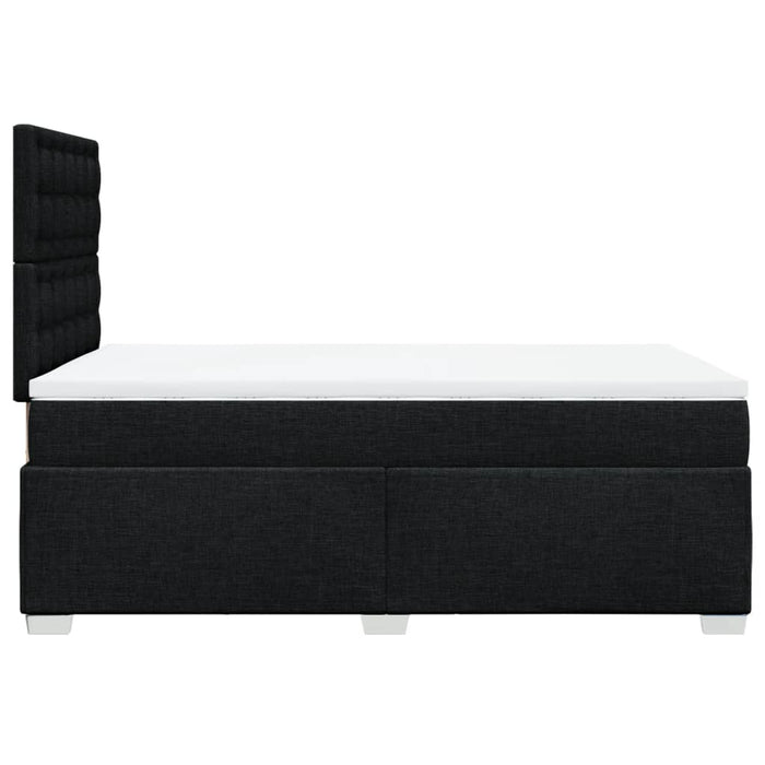 Pat box spring cu saltea, negru, 120x200 cm, textil - WALTI WALTI
