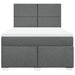 Pat box spring cu saltea, gri închis, 140x190 cm, textil - WALTI WALTI