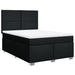Pat box spring cu saltea, negru, 140x190 cm, textil - WALTI WALTI