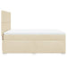 Pat box spring cu saltea, crem, 140x200 cm, textil - WALTI WALTI